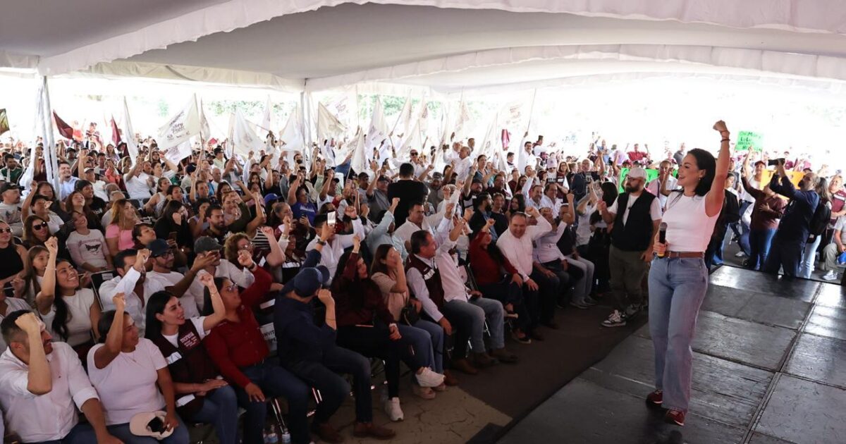 Asamblea multitudinaria de Morena en apoyo a Claudia Sheinbaum y a la soberanía nacional