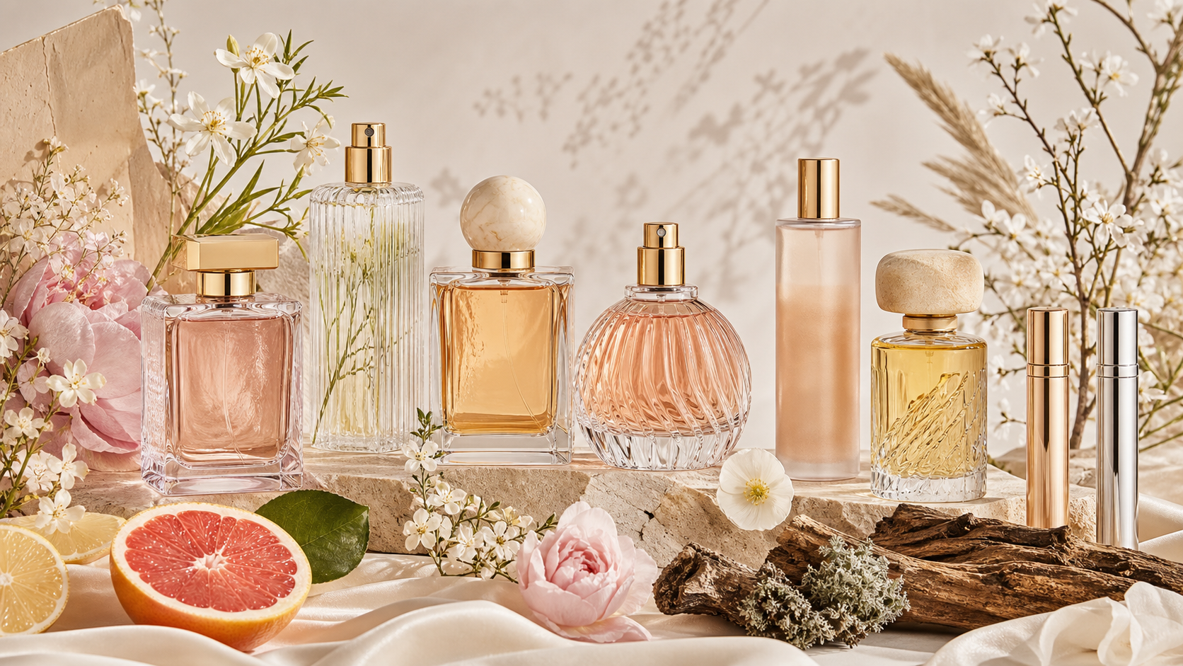 Coleccion de perfumes, body mist y atomizadores para layering